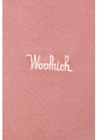 Woolrich polo męski kolor różowy gładki. Typ kołnierza: polo. Kolor: różowy. Materiał: dzianina. Długość: krótkie. Wzór: gładki #5