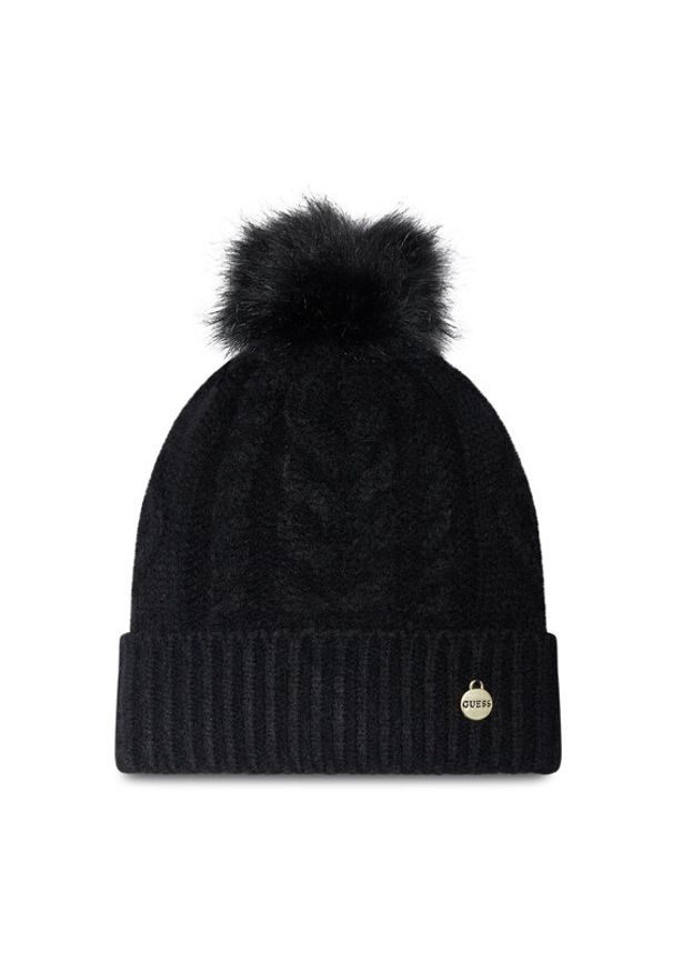 Guess Czapka AW9034 POL01 Czarny. Kolor: czarny. Materiał: materiał