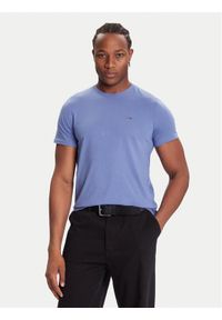 Tommy Jeans T-Shirt DM0DM04411 Niebieski Regular Fit. Kolor: niebieski. Materiał: bawełna