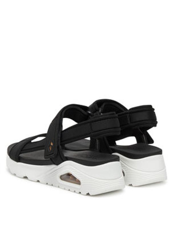skechers - Skechers Sandały Uno-Summer Stand2 119813/BLK Czarny. Kolor: czarny. Materiał: materiał