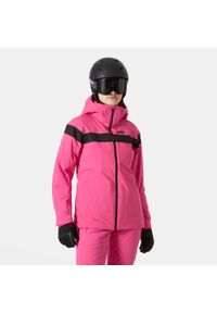 Damska kurtka narciarska Helly Hansen Motionista Lifaloft. Kolor: różowy. Sezon: zima. Sport: narciarstwo