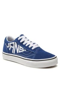 Tenisówki Vans Old Skool VN0A5EE67WM1 Logo True Blue. Kolor: niebieski. Materiał: zamsz, skóra