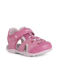 Geox Sandały dziecięce kolor różowy. Zapięcie: rzepy. Kolor: różowy. Materiał: skóra, guma #4