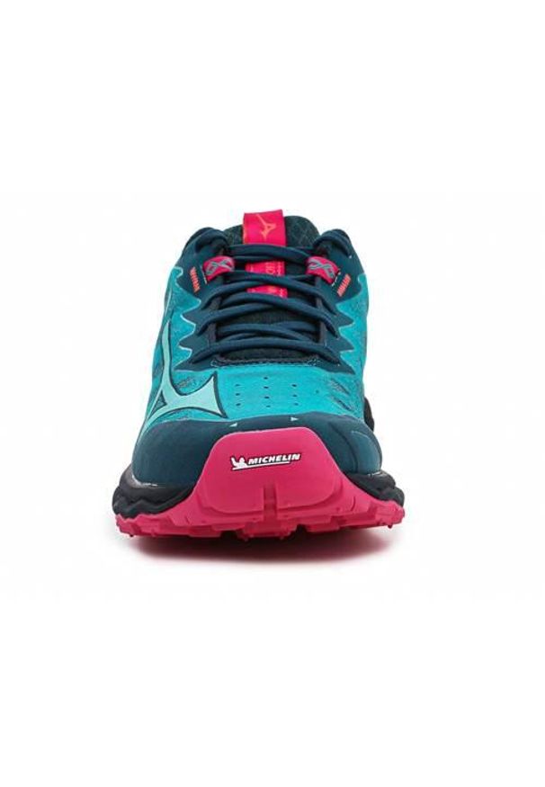 Buty do biegania damskie Mizuno Wave Daichi 7. Zapięcie: sznurówki. Kolor: niebieski. Materiał: guma, materiał, tkanina, syntetyk. Szerokość cholewki: normalna. Model: Mizuno Wave