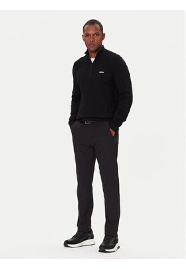 BOSS Sweter Momentum-X QZ 50547898 Czarny Regular Fit. Kolor: czarny. Materiał: wełna, syntetyk