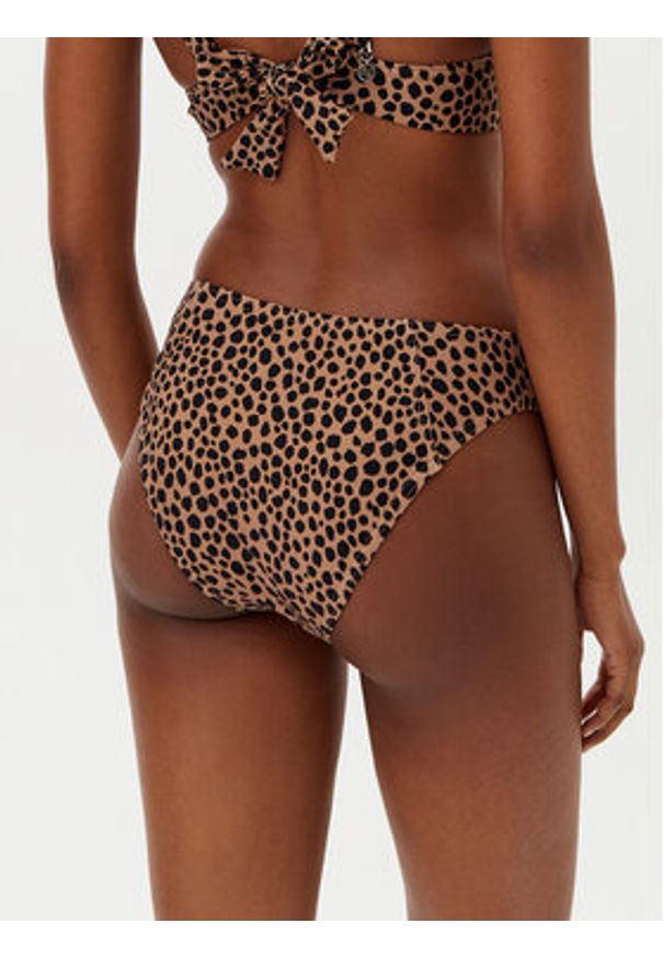 MICHAEL Michael Kors Dół od bikini MM54110 Beżowy. Kolor: beżowy. Materiał: syntetyk