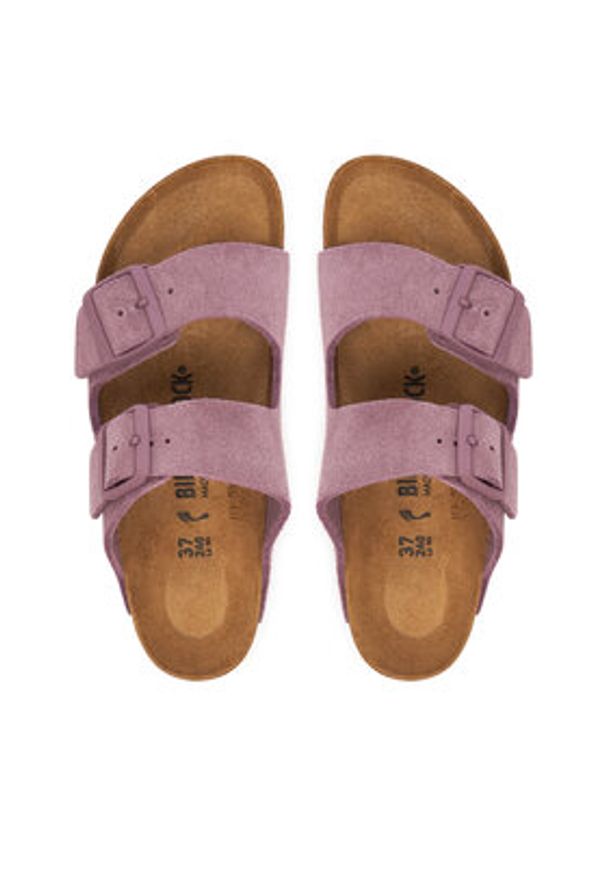 Birkenstock Klapki Arizona 1030636 Różowy. Kolor: różowy. Materiał: skóra, zamsz