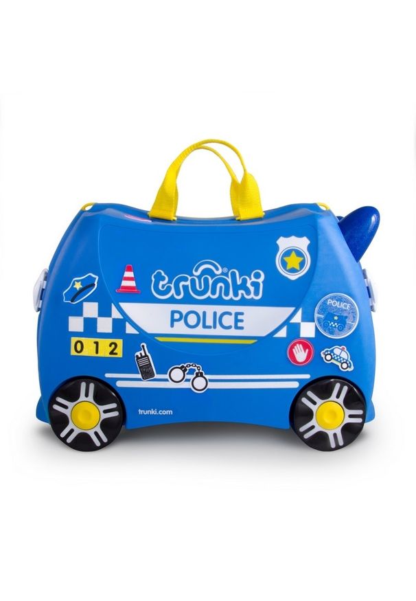 Trunki Radiowóz Percy. Materiał: guma. Styl: wakacyjny, młodzieżowy