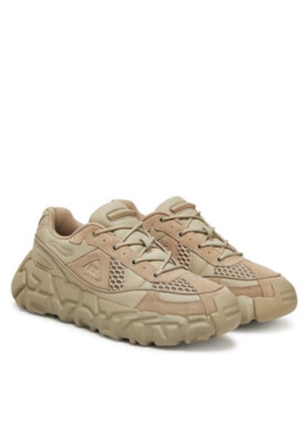 Armani Exchange Sneakersy XUX269 XV960 01825 Beżowy. Kolor: beżowy. Materiał: skóra