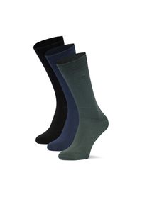 Gino Rossi Zestaw 3 par wysokich skarpet męskich CEO_AS_GR_01_W_AW25 (3-pack). Granatowy. Kolor: niebieski. Materiał: materiał, bawełna