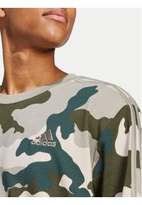 Adidas - adidas Bluza Seasonal Essentials Camouflage IV7381 Zielony Regular Fit. Kolor: zielony. Materiał: bawełna #5