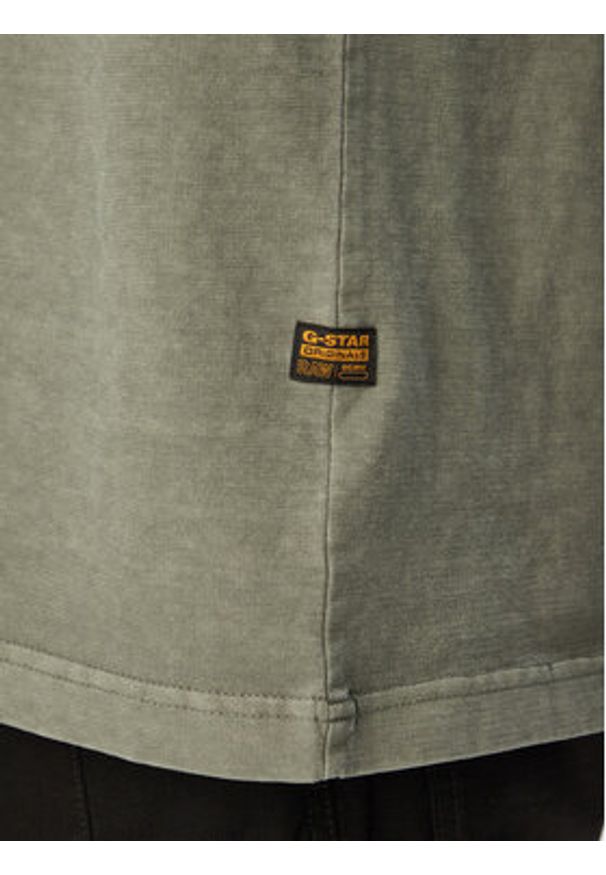 G-Star RAW - G-Star Raw T-Shirt Base D28588-E517 Zielony Regular Fit. Kolor: zielony. Materiał: bawełna