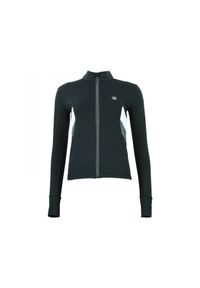 PEAK MOUNTAIN - Damska koszulka typu 1st skin z zamkiem błyskawicznym Peak Mountain. Kolor: czarny. Sport: turystyka piesza #1