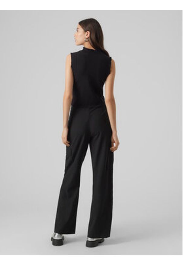 Vero Moda Bluzka Gold 10297855 Czarny Slim Fit. Kolor: czarny. Materiał: wiskoza, syntetyk