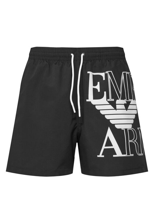 Emporio Armani Szorty kąpielowe EM000583 AF20434 UC001 Czarny Regular Fit. Kolor: czarny. Materiał: syntetyk