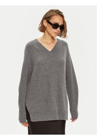 Weekend Max Mara Sweter Pania 2425366132 Szary Oversize. Kolor: szary. Materiał: wełna #1