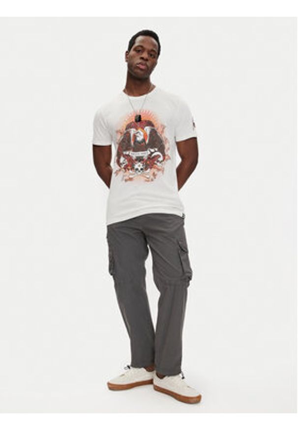 Brave Soul T-Shirt MTS-149DYLAN Écru Regular Fit. Materiał: bawełna