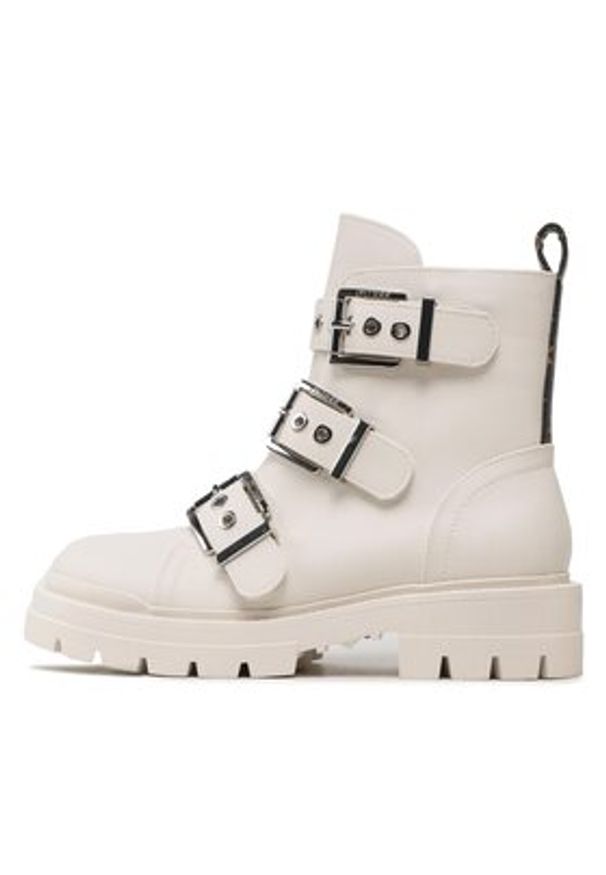 Guess Botki FL7OBI LEA10 Écru. Materiał: skóra