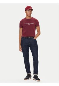 TOMMY HILFIGER - Tommy Hilfiger T-Shirt Logo MW0MW11797 Czerwony Regular Fit. Kolor: czerwony. Materiał: bawełna #3