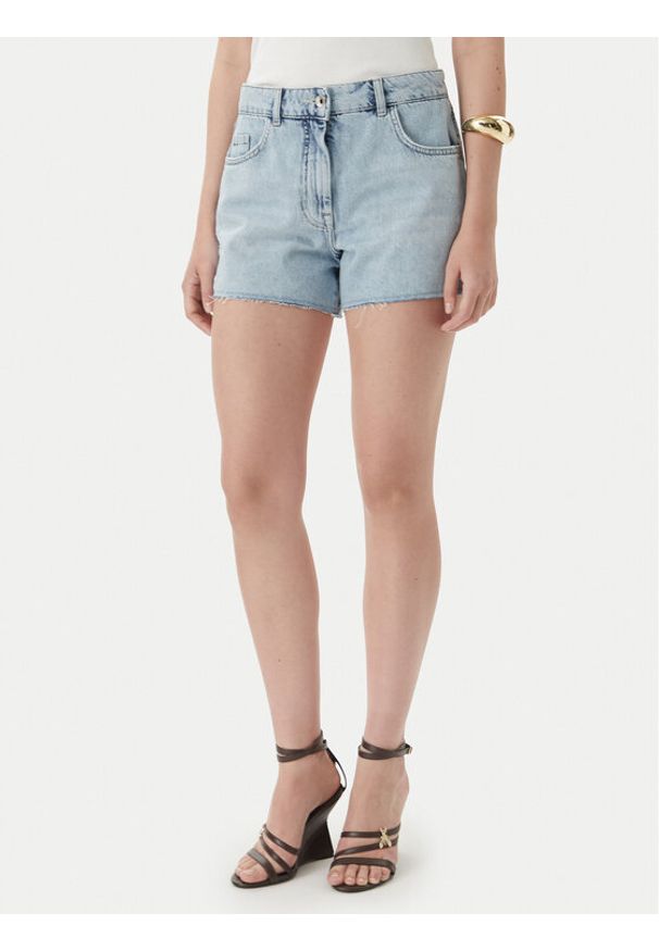 Patrizia Pepe Szorty jeansowe 2P1744/D070-CB21 Niebieski jasny Regular Fit. Kolor: niebieski. Materiał: bawełna