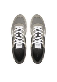 TOMMY HILFIGER - Tommy Hilfiger Sneakersy Runner Icon Mix FM0FM05679 Szary. Kolor: szary. Materiał: zamsz, skóra #6