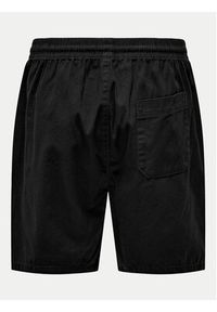 Only & Sons Szorty materiałowe Tel 22027949 Czarny Regular Fit. Kolor: czarny. Materiał: bawełna #9
