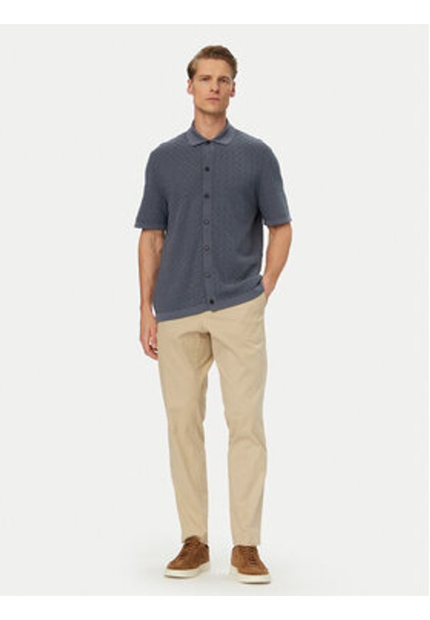 BOSS Koszula H-Nappo 50560494 Niebieski Regular Fit. Kolor: niebieski. Materiał: bawełna