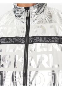 Karl Lagerfeld Jeans Kurtka przejściowa 235D1503 Srebrny Relaxed Fit. Kolor: srebrny. Materiał: syntetyk