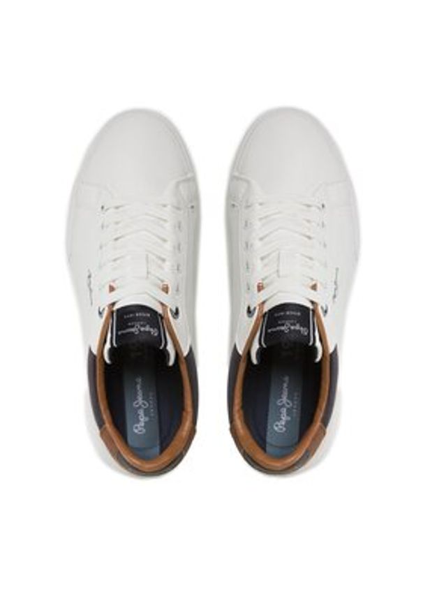 Pepe Jeans Sneakersy Kenton Court PMS30839 Biały. Kolor: biały. Materiał: skóra