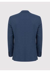 Pako Lorente - PAKO LORENTE – Granatowa marynarka garniturowa w pepitkę. Okazja: na ślub cywilny, na wesele. Kolor: niebieski. Styl: elegancki #7