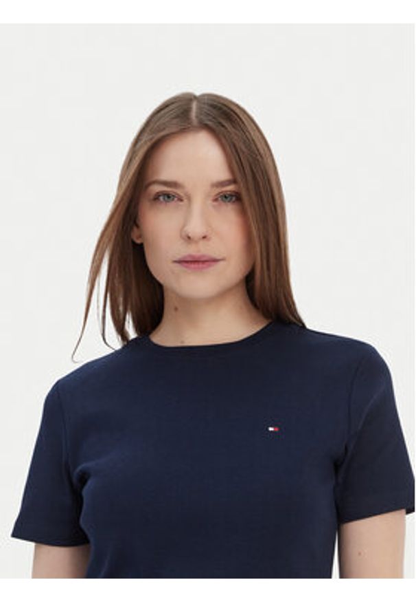 TOMMY HILFIGER - Tommy Hilfiger T-Shirt New Cody WW0WW40587 Granatowy Regular Fit. Kolor: niebieski. Materiał: bawełna
