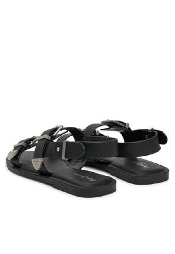 Pepe Jeans Sandały PLS90699 Czarny. Kolor: czarny. Materiał: skóra