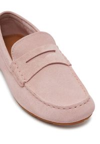 TOMMY HILFIGER - Tommy Hilfiger Mokasyny Flag Soft Suede Driver Loafer FW0FW08558 Różowy. Kolor: różowy. Materiał: zamsz, skóra