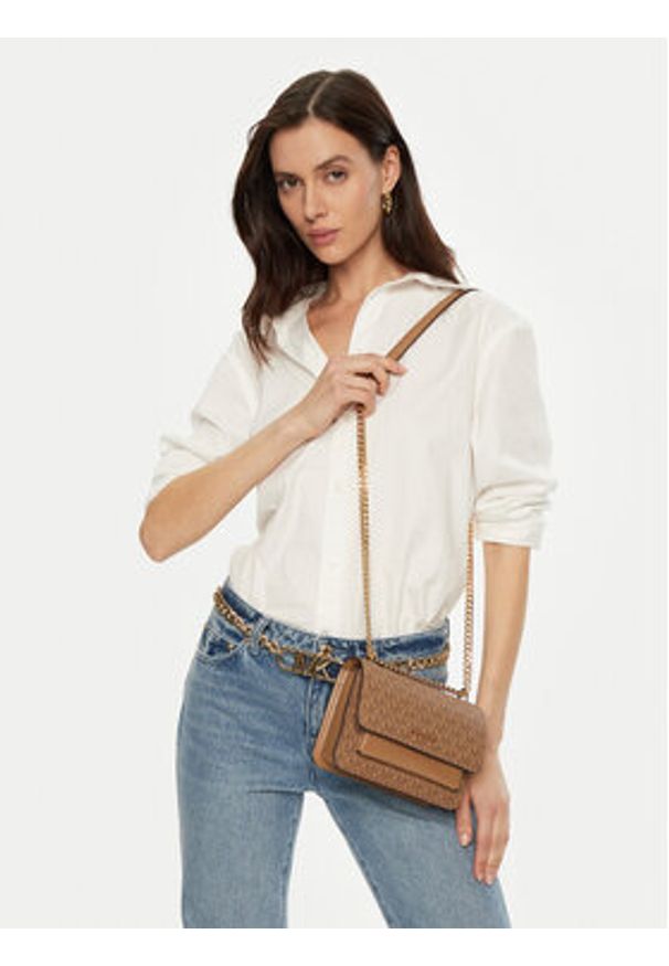 MICHAEL Michael Kors Torebka Claire 32R5GC7C1V Brązowy. Kolor: brązowy. Materiał: skórzane