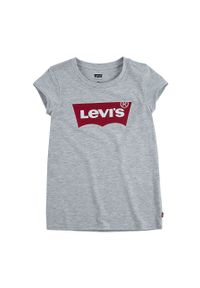 Levi's® - Levi's T-shirt dziecięcy kolor szary. Okazja: na spotkanie biznesowe, na co dzień. Kolor: szary. Materiał: dzianina. Długość rękawa: krótki rękaw. Długość: krótkie. Wzór: nadruk. Styl: biznesowy, casual #3