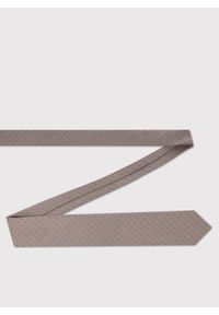 Pako Lorente - PAKO LORENTE – Beżowy krawat w mikrowzór. Kolor: beżowy. Materiał: poliester #2