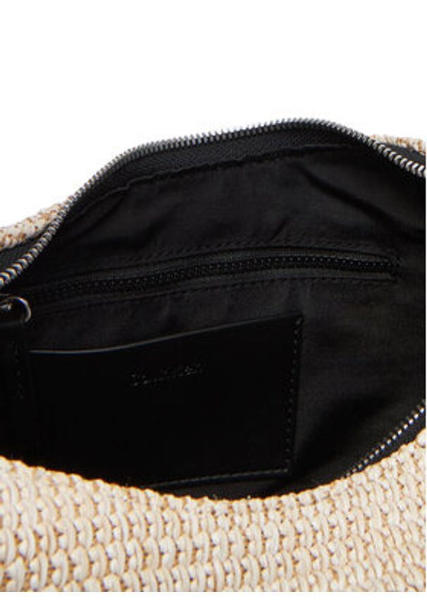 Calvin Klein Torebka Pinched Raffia Medium Shoulder B LV04F3079G Beżowy. Kolor: beżowy