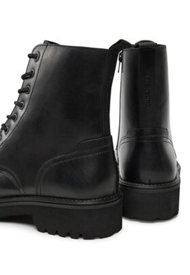 Pepe Jeans Trapery Durham Combat PMS50254 Czarny. Kolor: czarny. Materiał: skóra