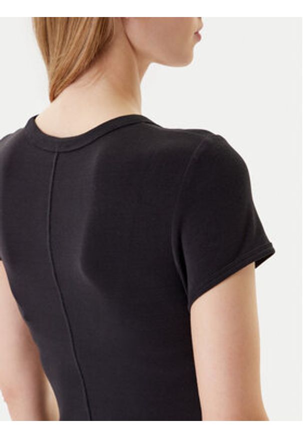 Calvin Klein Jeans Sukienka codzienna LV047B266G Czarny Slim Fit. Okazja: na co dzień. Kolor: czarny. Materiał: bawełna. Typ sukienki: proste. Styl: casual