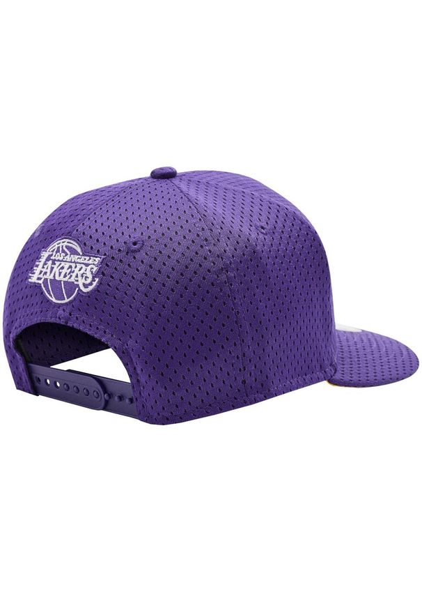 Czapka z daszkiem męska New Era NBA Half Stitch 9FIFTY Los Angeles Lakers Cap. Kolor: fioletowy. Materiał: poliester
