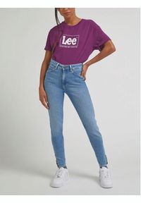 Lee T-Shirt L43UEPA10 112330439 Fioletowy Regular Fit. Kolor: fioletowy. Materiał: bawełna #4