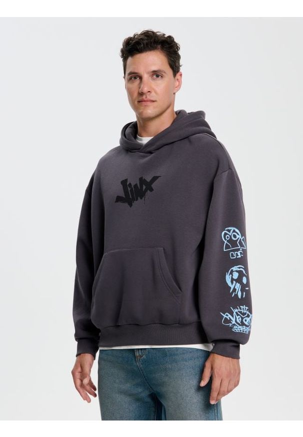 Sinsay - Bluza z kapturem League of Legends - niebieski. Typ kołnierza: kaptur. Kolor: niebieski