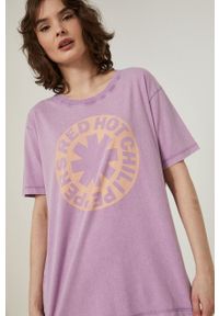 medicine - Medicine t-shirt bawełniany kolor fioletowy. Kolor: fioletowy. Materiał: bawełna. Wzór: nadruk #3