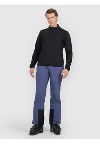 4f - 4F Bielizna termiczna ocieplana (góra) męska - czarna S. Typ kołnierza: kołnierzyk stójkowy. Kolor: czarny. Sezon: zima. Sport: turystyka piesza #2