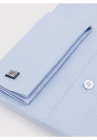 Pako Lorente - PAKO LORENTE – Niebieska bawełniana koszula męska na spinki. Kolor: niebieski. Materiał: bawełna. Długość rękawa: długi rękaw. Długość: długie #4