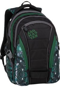 BAGMASTER Plecak Młodzieżowy trzykomorowy Bagmaster Bag 9 E Green/gray/black. Styl: młodzieżowy #1