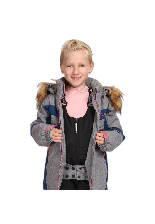 Dziewczęca kurtka narciarska Kilpi Alisia. Kolor: szary. Sezon: zima. Sport: narciarstwo