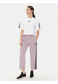 Adidas - adidas Spodnie dresowe Future Icons 3-Stripes IS3661 Fioletowy Slim Fit. Kolor: fioletowy. Materiał: syntetyk #4