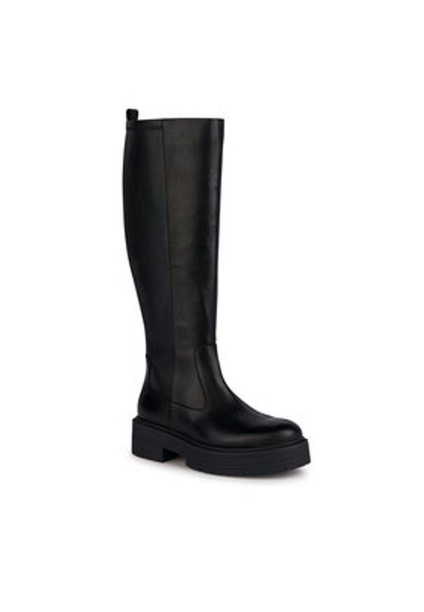 Geox Oficerki D Spherica Ec7 D36VDF 043BC C9999 Czarny. Kolor: czarny. Materiał: skóra