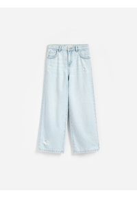Reserved - Jeansy wide leg - niebieski. Kolor: niebieski #1